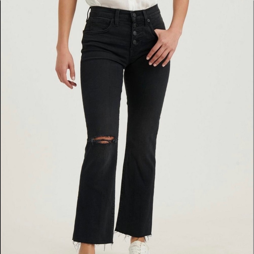 NWT Lucky Mid rise crop mini Ava sculpted Black Jeans